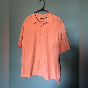 Cubavera Coral Short Sleeve Button Down Shirt